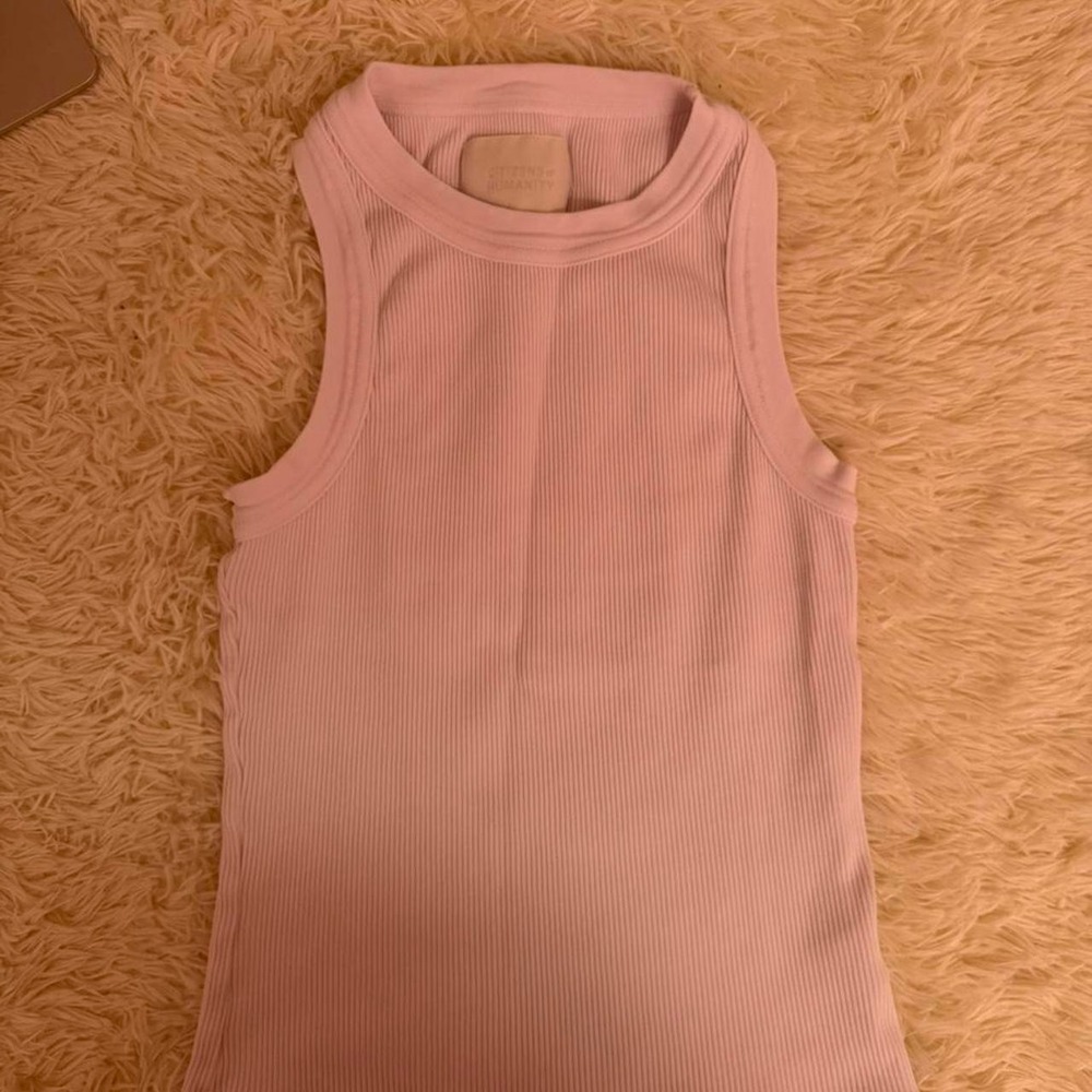 Citizens of Humanity Isabel Rib Tank In Light Pink